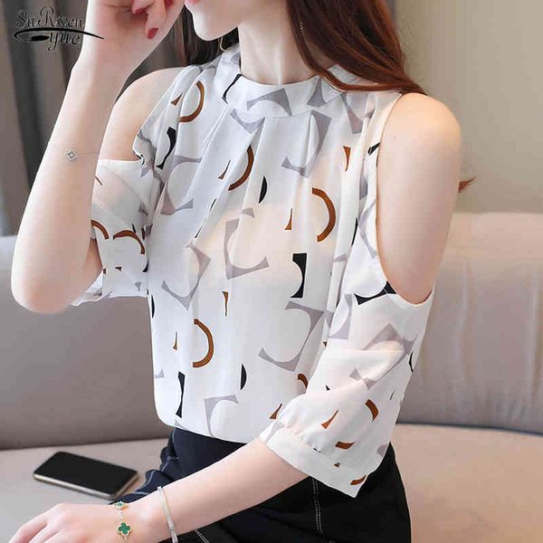 summer off shoulder chiffon shirt women casual korean style loose print blouse o neck short sleeve lady 9499 50 210508, White
summer off shoulder chiffon shirt women casual korean style loose print blouse o neck short sleeve lady 9499 50 210508, White