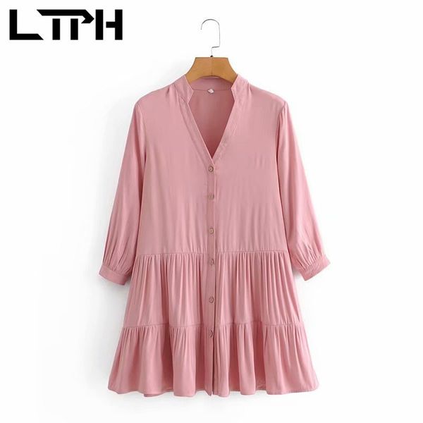 casual loose pink linen shirt dress women v-neck 3/4 sleeve vintage single breasted elegant a-line dresses spring 210427, Black;gray
casual loose pink linen shirt dress women v-neck 3/4 sleeve vintage single breasted elegant a-line dresses spring 210427, Black;gray