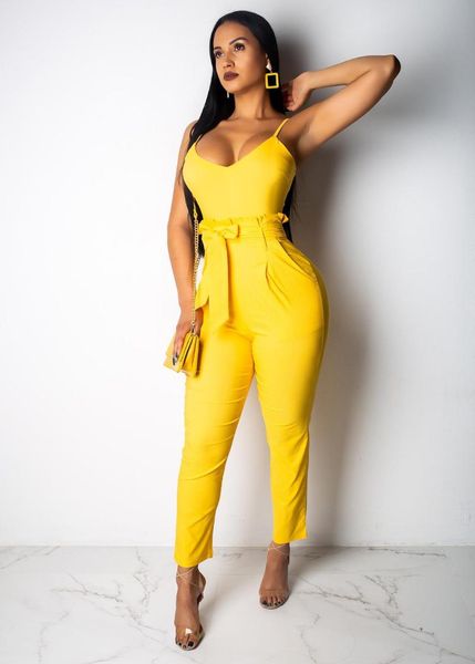 women's jumpsuits & rompers ahvit solid color sashes waist women sleeveless deep v neck spaghetti strap fashion party romper me-q221, Black;white
women's jumpsuits & rompers ahvit solid color sashes waist women sleeveless deep v neck spaghetti strap fashion party romper me-q221, Black;white