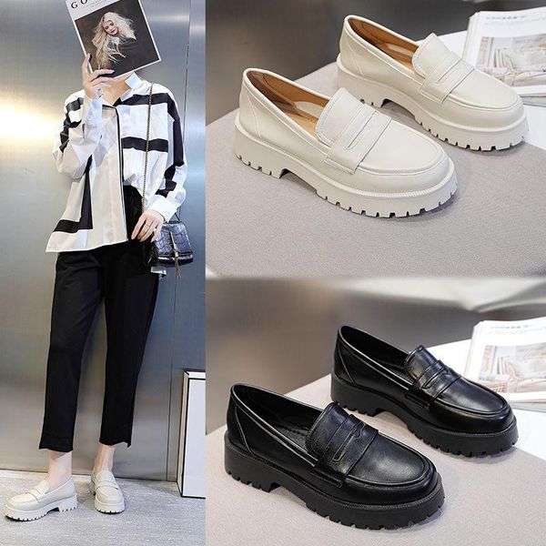 dress shoes 2021 spring women british style thick-soled college casual loafers genuine leather fashion girls, Black
dress shoes 2021 spring women british style thick-soled college casual loafers genuine leather fashion girls, Black