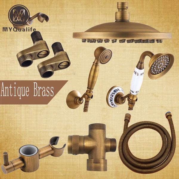bathroom shower heads antique brass faucet accessory 8" rain head/hand shower/150cm hose/angle valve/bracket
bathroom shower heads antique brass faucet accessory 8" rain head/hand shower/150cm hose/angle valve/bracket