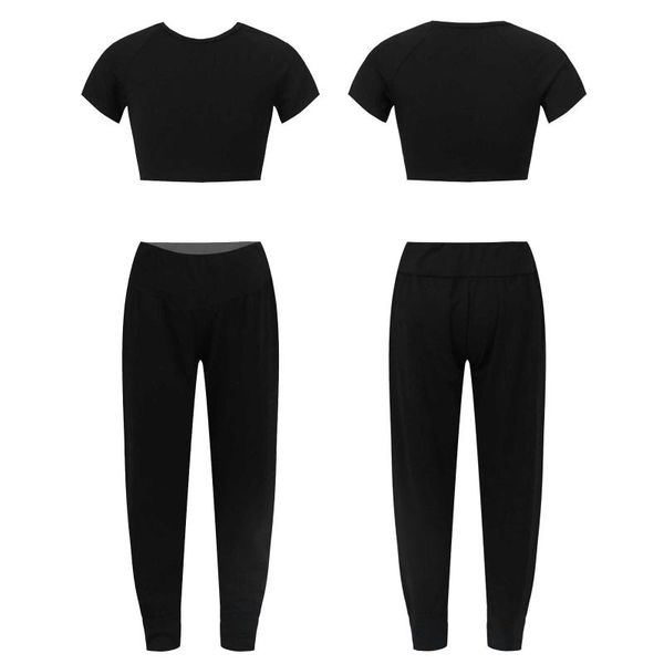 yoga outfit kids girls two pieces tracksuits sport suit outfits workout running gym sets short sleeves active sports crop pants set 
yoga outfit kids girls two pieces tracksuits sport suit outfits workout running gym sets short sleeves active sports crop pants set