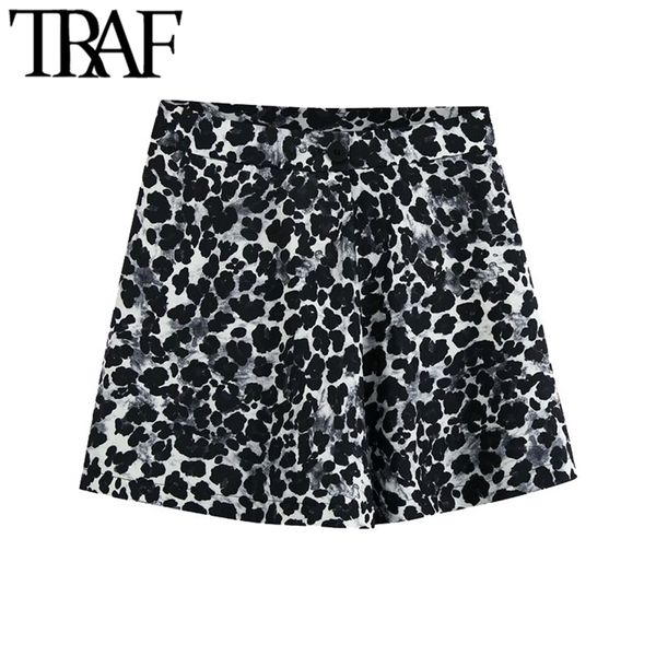 women chic fashion animal print loose shorts skirts vintage high waist zipper fly female skort mujer 210507, White;black
women chic fashion animal print loose shorts skirts vintage high waist zipper fly female skort mujer 210507, White;black