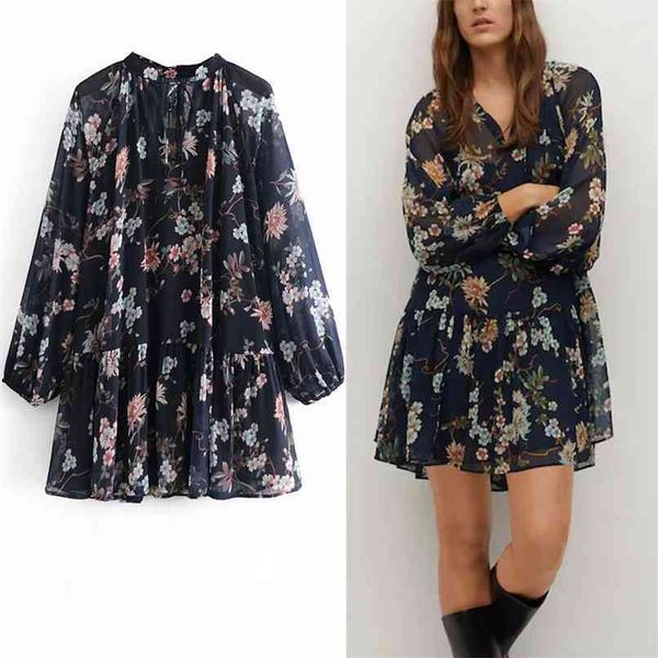 floral print chiffon mini dress women long puff sleeve retro pleated dresses female fashion v neck elegant vestido 210524, Black;gray
floral print chiffon mini dress women long puff sleeve retro pleated dresses female fashion v neck elegant vestido 210524, Black;gray