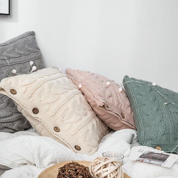 45x45cm beige/light grey/pink/green knitted cushion cover twist pattern wool throw pillow square lumbar case botton cushion/decorative
45x45cm beige/light grey/pink/green knitted cushion cover twist pattern wool throw pillow square lumbar case botton cushion/decorative