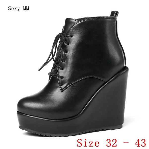 boots spring autumn winter woman platform wedge ankle high heels women wedges shoes short plus size 32 33 - 40 41 42 43, Black
boots spring autumn winter woman platform wedge ankle high heels women wedges shoes short plus size 32 33 - 40 41 42 43, Black