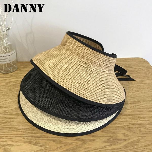 wide brim hats summer vacation women's straw hat beach sunscreen uv sun visor foldable french elegant female, Blue;gray
wide brim hats summer vacation women's straw hat beach sunscreen uv sun visor foldable french elegant female, Blue;gray