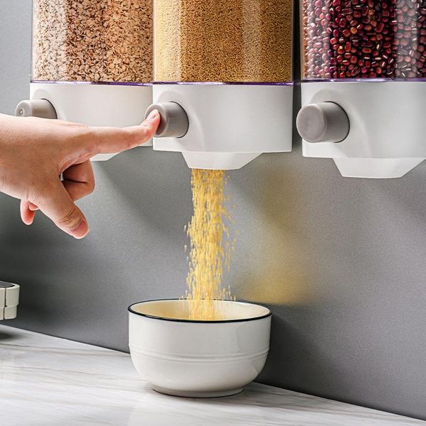 storage bottles & jars whole grain box wall-mounted tank coarse household kitchen rice bean food sealed
storage bottles & jars whole grain box wall-mounted tank coarse household kitchen rice bean food sealed