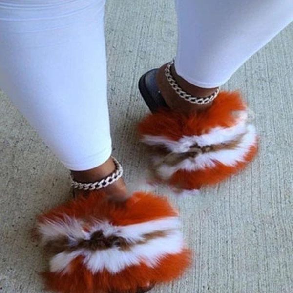 women shoes 2021summer flip flops extra fluffy luxury sandals comfortable rainbow real fur slides fuzzy furry falts slippers, Black
women shoes 2021summer flip flops extra fluffy luxury sandals comfortable rainbow real fur slides fuzzy furry falts slippers, Black