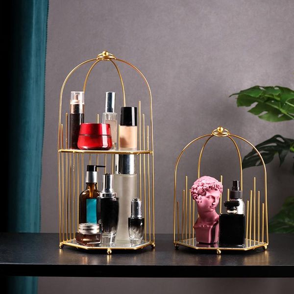 iron art cosmetic storage box double-layer rack deskperfume display stand hooks & rails
iron art cosmetic storage box double-layer rack deskperfume display stand hooks & rails