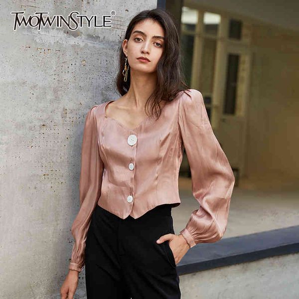 vintage casual women shirt square collar long sleeve large size pink blouse female autumn fashion style 210524, White
vintage casual women shirt square collar long sleeve large size pink blouse female autumn fashion style 210524, White