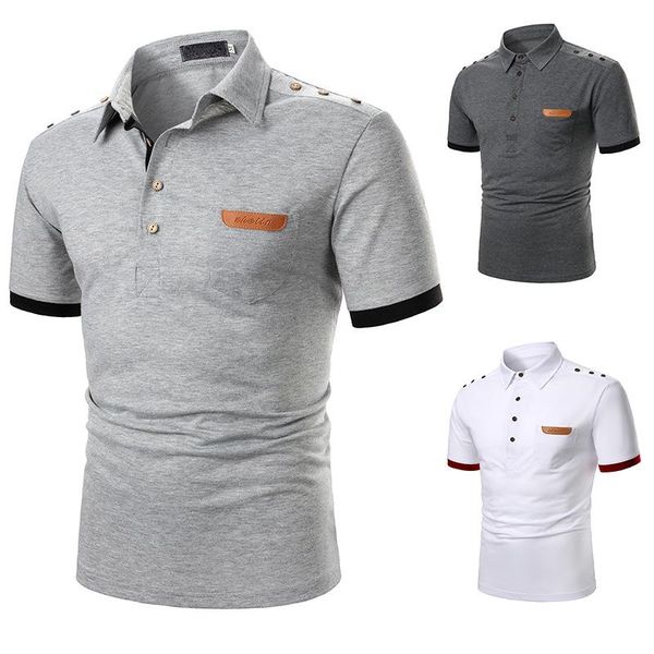 men's t-shirts men t-shirt short sleeve buttons business wear clothing casual fashion, White;black
men's t-shirts men t-shirt short sleeve buttons business wear clothing casual fashion, White;black