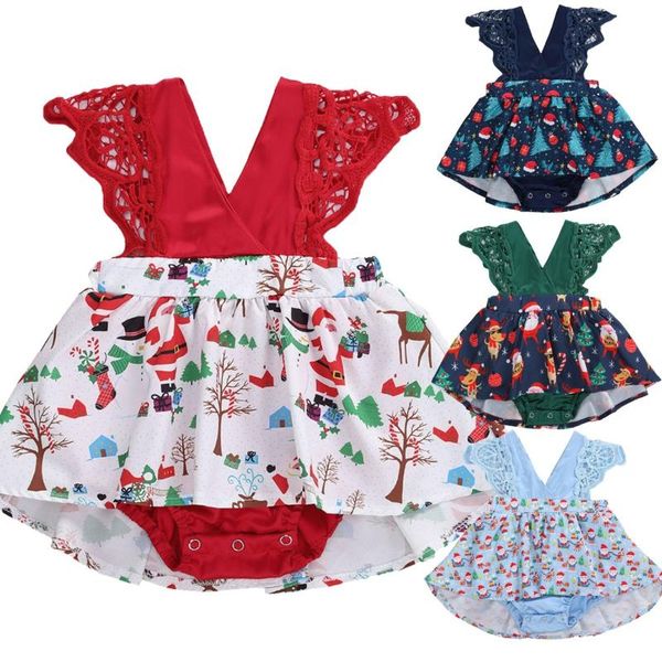 jumpsuits baby & children's christmas infant girls party romper dress ruffles lace short sleeve print, Blue
jumpsuits baby & children's christmas infant girls party romper dress ruffles lace short sleeve print, Blue