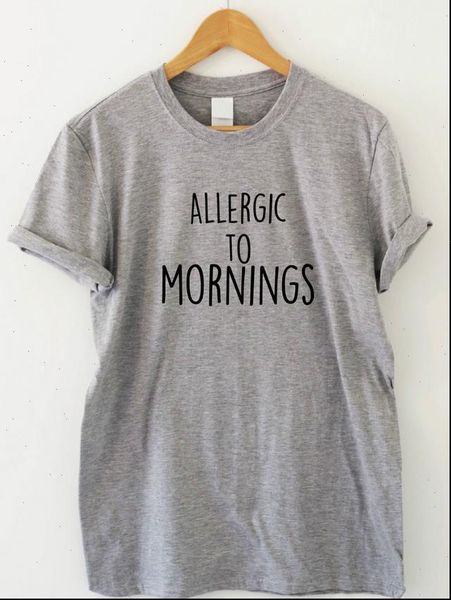 womens t shirt allergic to mornings letters print women tshirts casual funny for lady tee hipster gray white z
womens t shirt allergic to mornings letters print women tshirts casual funny for lady tee hipster gray white z
