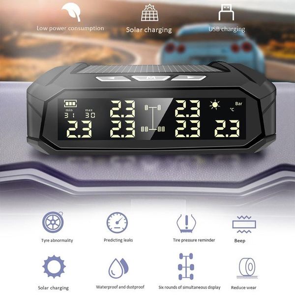 solar car tire pressure alarm monitor system display intelligent temperature warning with 4 build-in sensors towel
solar car tire pressure alarm monitor system display intelligent temperature warning with 4 build-in sensors towel