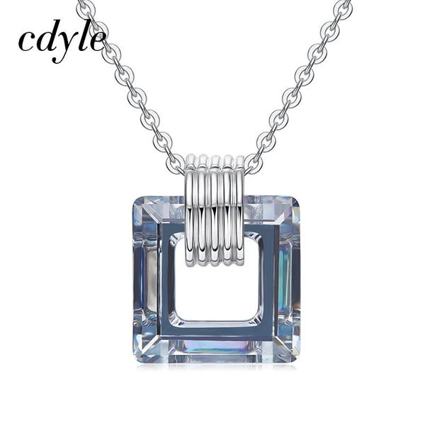 pendant necklaces cdyle embellished with crystal square rhodium plated fashion trendy necklace for women gifts 5 colors, Silver
pendant necklaces cdyle embellished with crystal square rhodium plated fashion trendy necklace for women gifts 5 colors, Silver