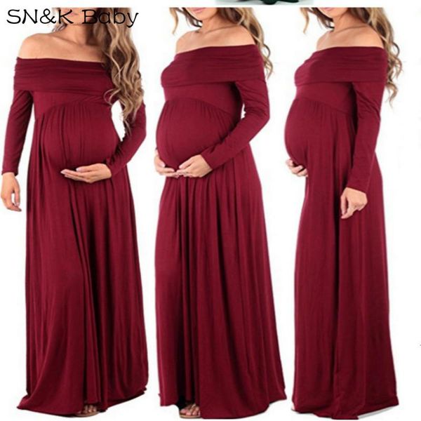 maternity dresses for po shoot dress one-shoulder high waist loose pregnancy longuette vestido, White
maternity dresses for po shoot dress one-shoulder high waist loose pregnancy longuette vestido, White