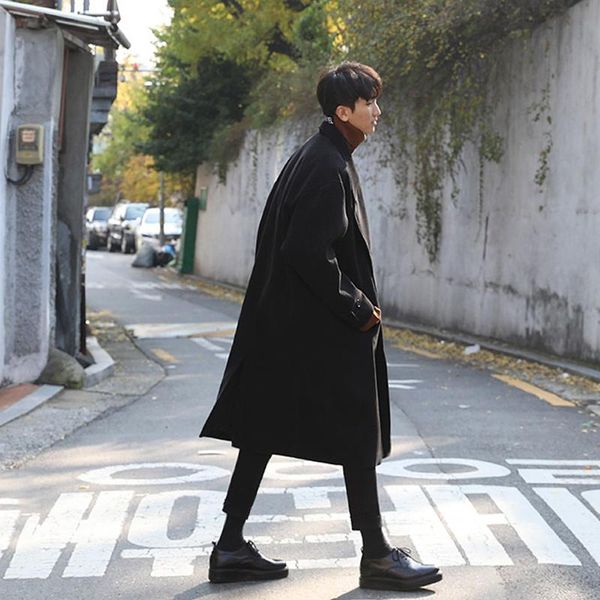 men's wool & blends 2022 autumn winter fashion men casual business trench coat mens overcoat male thick warm woolen jackets e516, Black
men's wool & blends 2022 autumn winter fashion men casual business trench coat mens overcoat male thick warm woolen jackets e516, Black