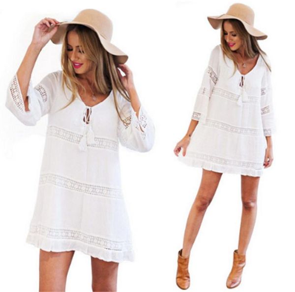 casual dresses womens floral printed white dress mexican ethnic embroidered hippie blouse gypsy boho v-neck fashion mini, Black;gray
casual dresses womens floral printed white dress mexican ethnic embroidered hippie blouse gypsy boho v-neck fashion mini, Black;gray