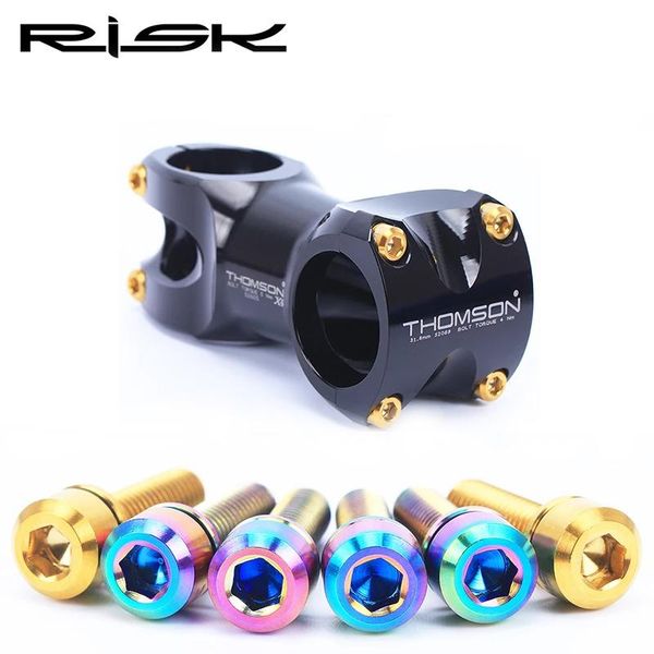 tools risk 6 pack bicycle stem fixed screws m5x16mm m5x18mm titanium alloy mtb road bike bolts fixing cycling parts
tools risk 6 pack bicycle stem fixed screws m5x16mm m5x18mm titanium alloy mtb road bike bolts fixing cycling parts