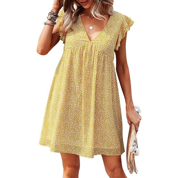 casual dresses women's loose t-shirt dress fashion floral print v-neck short-sleeved ruffle vestidos robe femme été, Black;gray
casual dresses women's loose t-shirt dress fashion floral print v-neck short-sleeved ruffle vestidos robe femme été, Black;gray