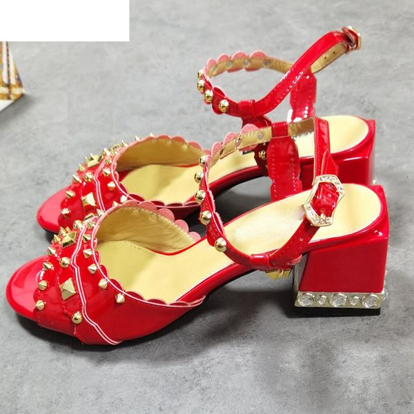 sandals gold red rivet decor ankle strap women chunky high heel rhinestone patent leather sandalias summer runway party shoes 57ms, Black
sandals gold red rivet decor ankle strap women chunky high heel rhinestone patent leather sandalias summer runway party shoes 57ms, Black