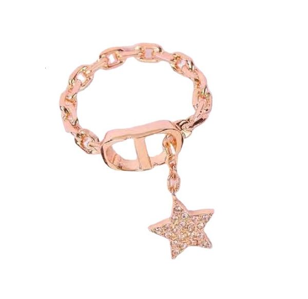 ring d home / dijia letter cd five pointed star pendant women's fashion simple luxury jewelry, Silver
ring d home / dijia letter cd five pointed star pendant women's fashion simple luxury jewelry, Silver