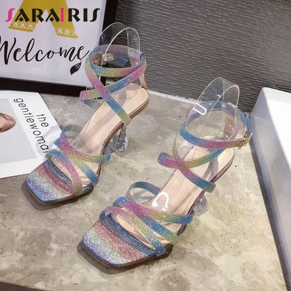 sandals sarairis trendy female fashion shining glitters peep toe high heels women summer party colorful shoes woman, Black
sandals sarairis trendy female fashion shining glitters peep toe high heels women summer party colorful shoes woman, Black