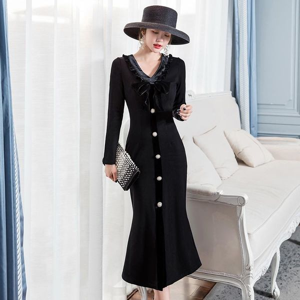 casual dresses fashion runway woman dress single - breasted temperament long sleeved thin package buttock fishtail, Black;gray
casual dresses fashion runway woman dress single - breasted temperament long sleeved thin package buttock fishtail, Black;gray