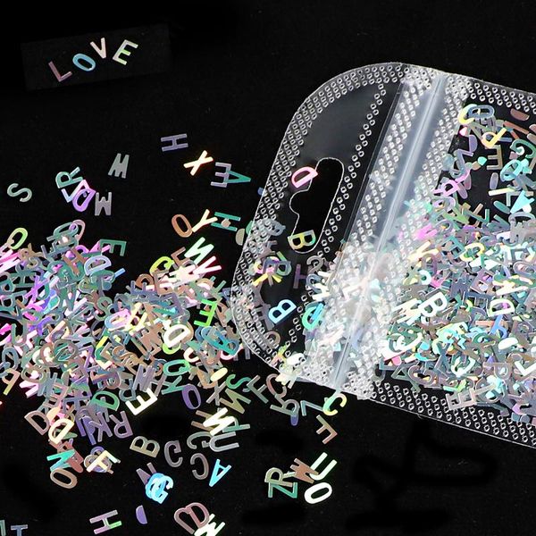 nail art decorations 2g/bag holographic glitter sequins laser sliver letter shape flake 3d colorful accessories, Silver;gold
nail art decorations 2g/bag holographic glitter sequins laser sliver letter shape flake 3d colorful accessories, Silver;gold