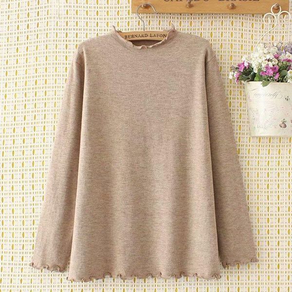 women's sweaters plus size ruffled collar women loose knitted 2021 winter casual ladies solid khaki sweater female pullovers, White;black
women's sweaters plus size ruffled collar women loose knitted 2021 winter casual ladies solid khaki sweater female pullovers, White;black