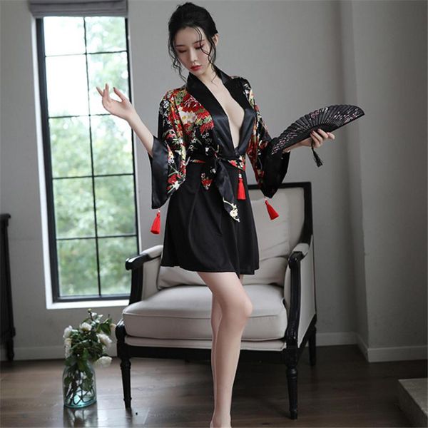 ethnic clothing 2pcs japanese floral print kimono dress women tussel pajamas lingerie yukata robe costumes v neck cardigan sleepwear, Red
ethnic clothing 2pcs japanese floral print kimono dress women tussel pajamas lingerie yukata robe costumes v neck cardigan sleepwear, Red