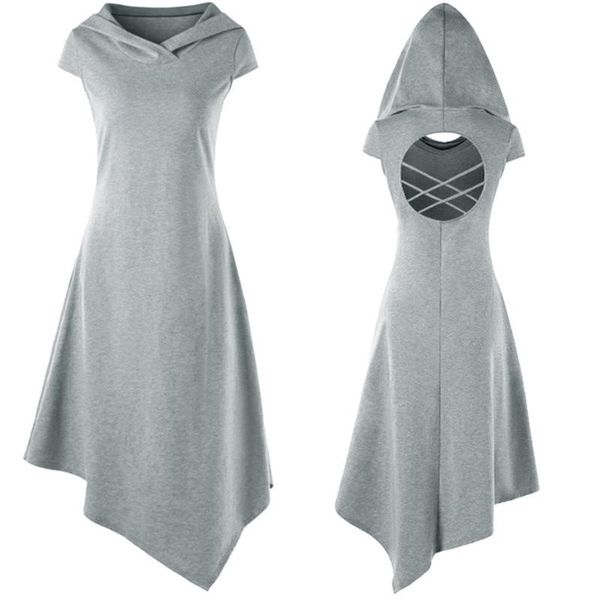 casual dresses women witch dress halloween costume ladies short sleeve hollowing out cape cloak hoodie jacket party vestidos, Black;gray
casual dresses women witch dress halloween costume ladies short sleeve hollowing out cape cloak hoodie jacket party vestidos, Black;gray