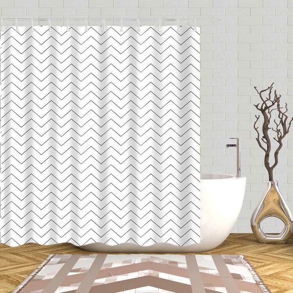 black waves white shower curtain set with 12 hooks natural plants bathroom decoration washable polyester fabric curtains
black waves white shower curtain set with 12 hooks natural plants bathroom decoration washable polyester fabric curtains