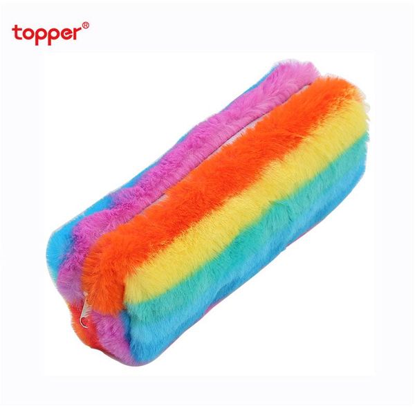 pencil bags 1pc creative plush bag rainbow color case for student office school supplies striped cute stationery
pencil bags 1pc creative plush bag rainbow color case for student office school supplies striped cute stationery