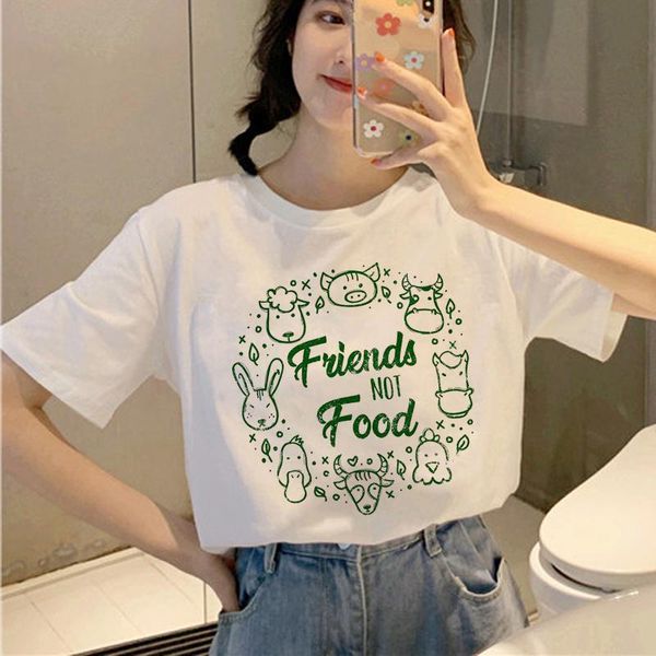 women's t-shirt vegan harajuku kawaii t shirts women ullzang small fresh korean style t-shirts graphic cartoon tshirt funny 90s tees fe, White
women's t-shirt vegan harajuku kawaii t shirts women ullzang small fresh korean style t-shirts graphic cartoon tshirt funny 90s tees fe, White