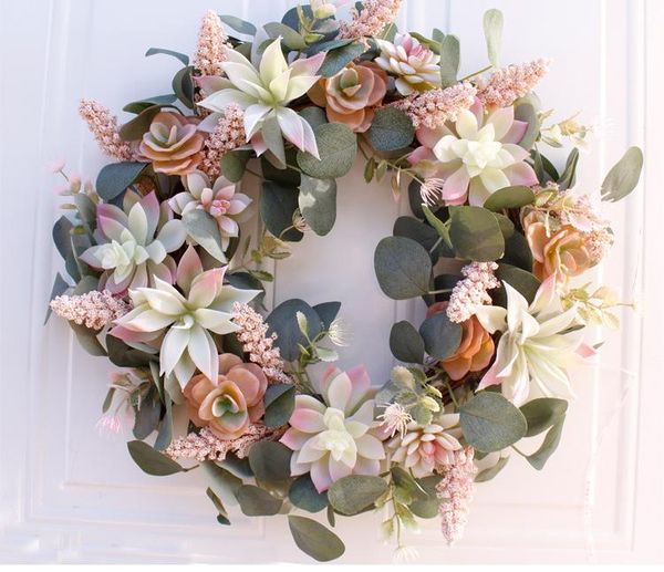 decorative flowers & wreaths artificial succulent flower wreath garden hanging for home wall front door wedding decor
decorative flowers & wreaths artificial succulent flower wreath garden hanging for home wall front door wedding decor