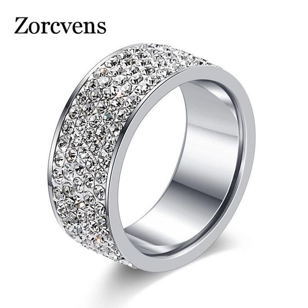 modyle 2021 brand silver color stainless steel 5 rows cz stone fashion engagement wedding ring for woman accesorios mujer cluster rings, Golden;silver
modyle 2021 brand silver color stainless steel 5 rows cz stone fashion engagement wedding ring for woman accesorios mujer cluster rings, Golden;silver