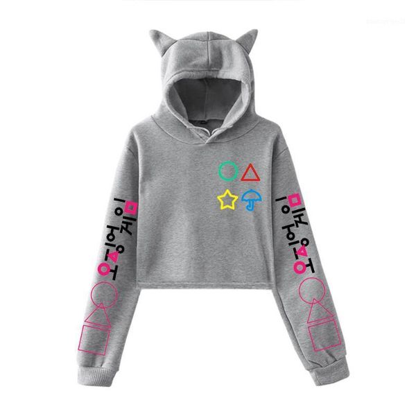 women's hoodies & sweatshirts 2021 korean fashion squid game cat ear hoodie teenagers girls hoody unique accessories round six tv show1, Black
women's hoodies & sweatshirts 2021 korean fashion squid game cat ear hoodie teenagers girls hoody unique accessories round six tv show1, Black