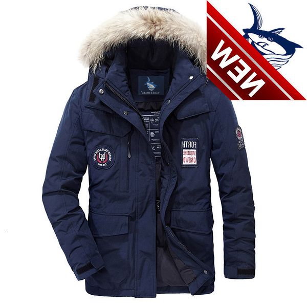 2018 men's winter jacket thicken fur collar embroidery windproof hooded tace & shark white duck down men coats men, Black
2018 men's winter jacket thicken fur collar embroidery windproof hooded tace & shark white duck down men coats men, Black