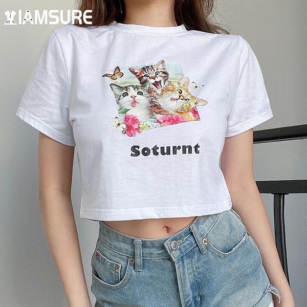 women's t-shirt iamsure animal cat pattern t shirt women loose short sleeve o-neck crop 2021 casual streetwear cute basic tees preppy s, White
women's t-shirt iamsure animal cat pattern t shirt women loose short sleeve o-neck crop 2021 casual streetwear cute basic tees preppy s, White