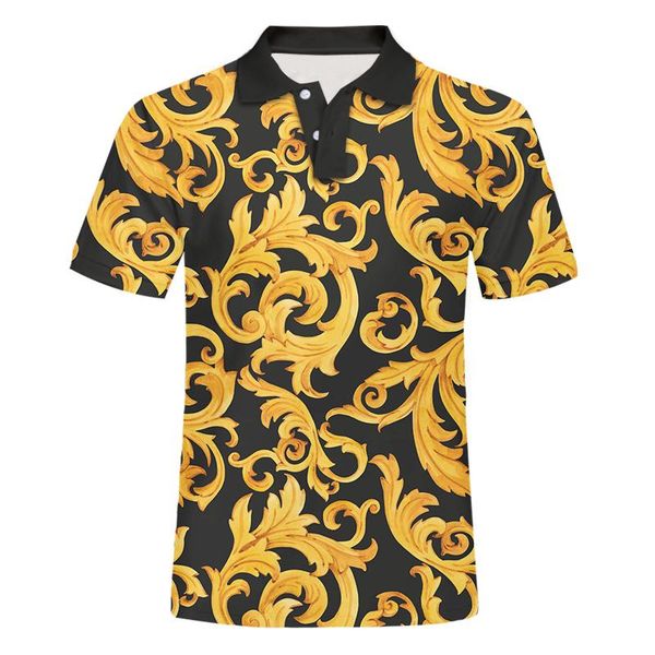 men's polos ifpd luxury royal shirt men casual short sleeve golden flower printed baroque summer prom party, White;black
men's polos ifpd luxury royal shirt men casual short sleeve golden flower printed baroque summer prom party, White;black