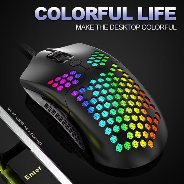 hollow-out honeycomb shell gaming mouse colorful rgb backlit light wired mice with 7 buttons
hollow-out honeycomb shell gaming mouse colorful rgb backlit light wired mice with 7 buttons