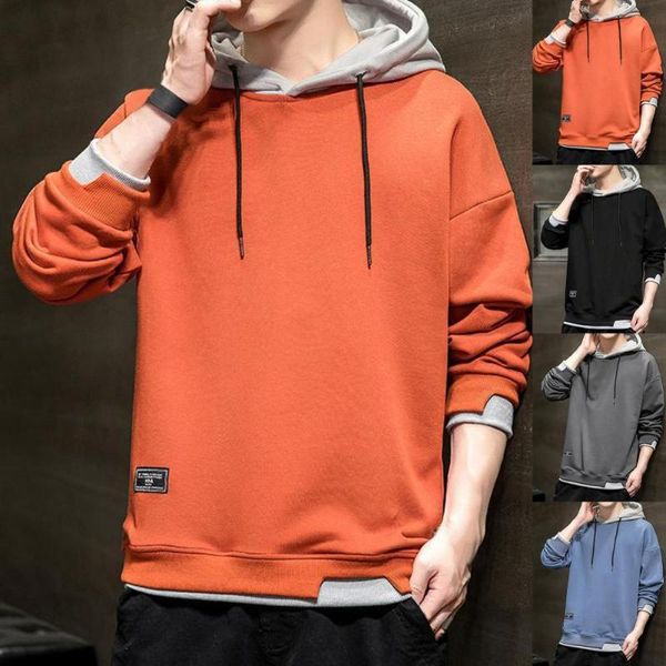 men's hoodies & sweatshirts men hoodie contrast colors drawstring casual long sleeve thick loose autumn for daily wear, Black
men's hoodies & sweatshirts men hoodie contrast colors drawstring casual long sleeve thick loose autumn for daily wear, Black