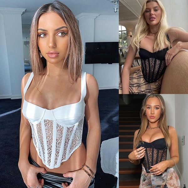kili patchwork see-through lace female crop solid irregular street camisole skinny casual women club wear women's t-shirt, White
kili patchwork see-through lace female crop solid irregular street camisole skinny casual women club wear women's t-shirt, White