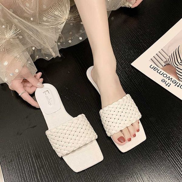 2021 square toe women's casual slippers women summer flats woman fashion footwear ladies comfortable slides female beach shoes y0731, Black
2021 square toe women's casual slippers women summer flats woman fashion footwear ladies comfortable slides female beach shoes y0731, Black