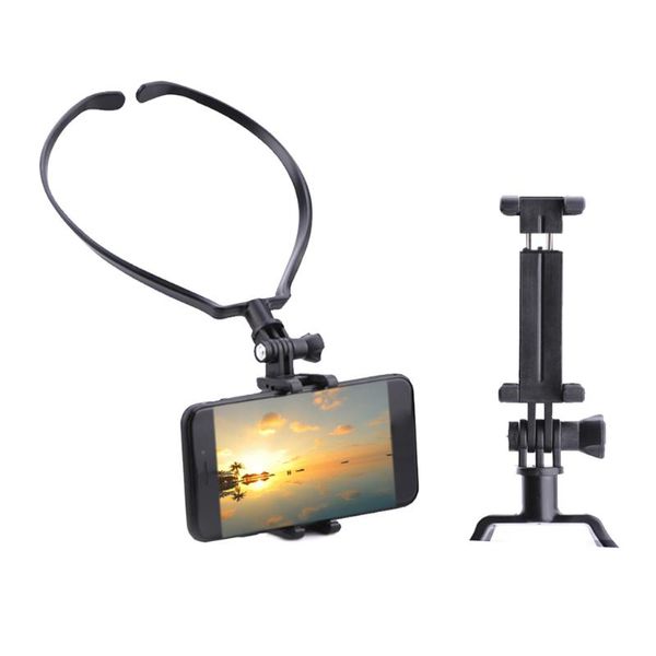 cell phone mounts & holders mount wearable neck 270 degree adjustable smartphone holder for pographing stand houder