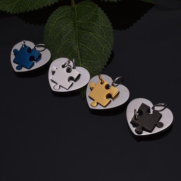 pendant necklaces arrivals 2021 heart puzzle stainless steel necklace for women men couples collares 4 colors selection, Silver
pendant necklaces arrivals 2021 heart puzzle stainless steel necklace for women men couples collares 4 colors selection, Silver