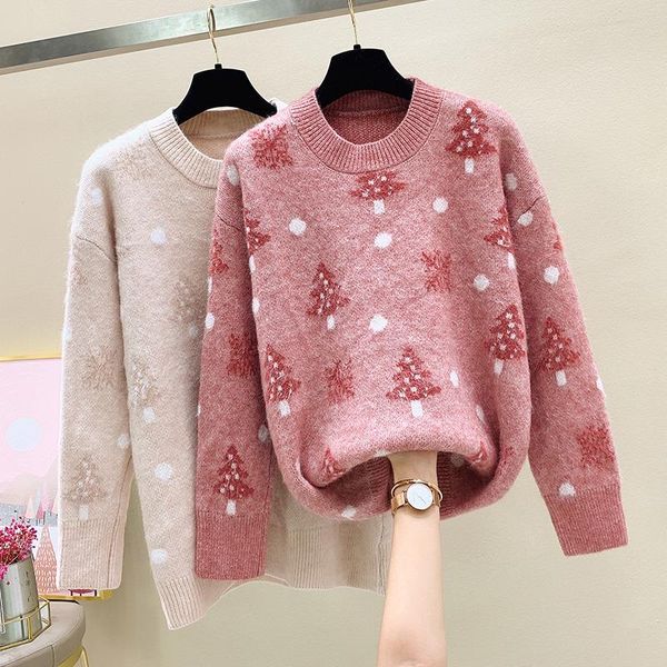 women's sweaters loose outside christmas clothes plus size 2021 ladies female vintage for oversize winter pullover xmas d0523, White;black
women's sweaters loose outside christmas clothes plus size 2021 ladies female vintage for oversize winter pullover xmas d0523, White;black