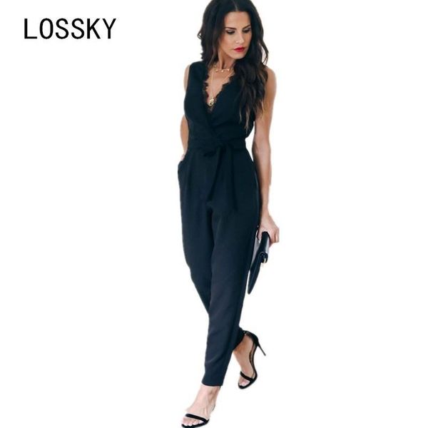 women's jumpsuits & rompers summer jumpsuit lace patchwork v-neck sleeveless casual solid elegant bandage for female, Black;white
women's jumpsuits & rompers summer jumpsuit lace patchwork v-neck sleeveless casual solid elegant bandage for female, Black;white